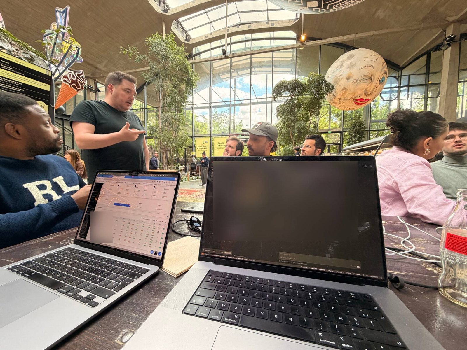 Laptops out all afternoon